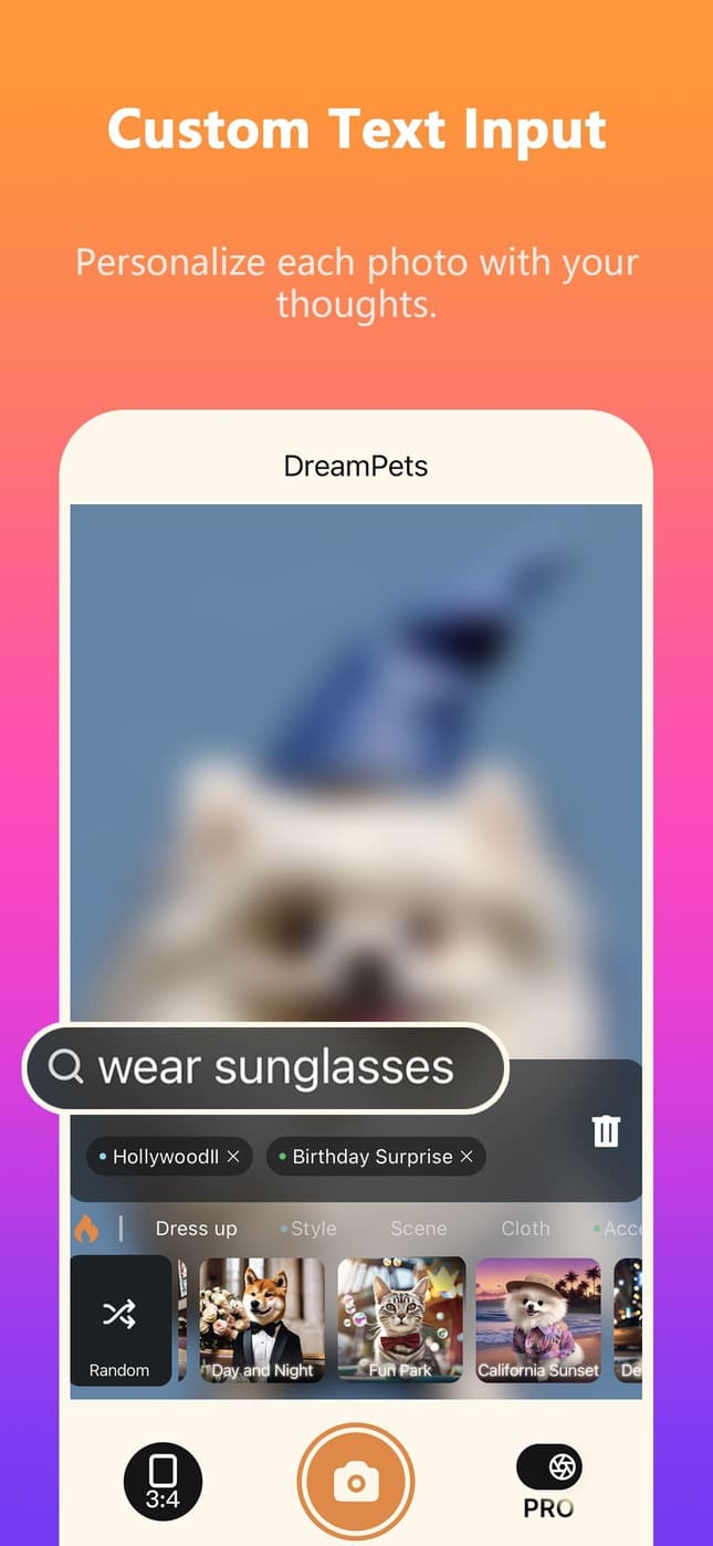 DreamPets Feature 4: Custom Text Input