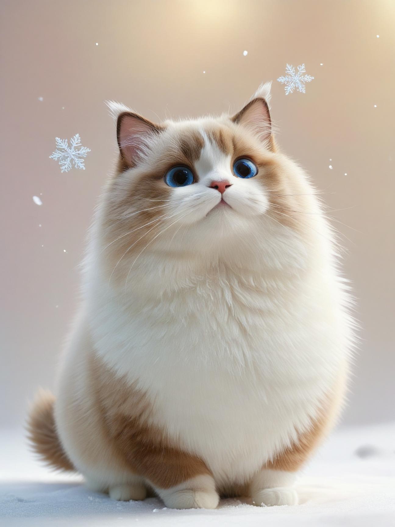 DreamPets fluffy snow winter pet portrait template